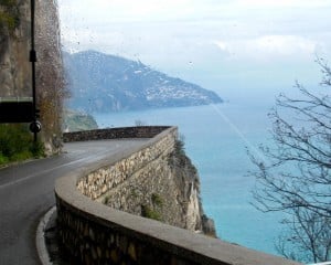 The winding roads through the Amalfi Coast