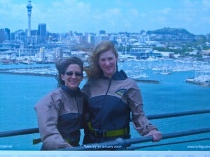 At the top of the Harbor Bridge with Kay