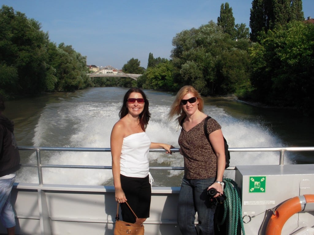 Jenny and Shannon on the Danube
