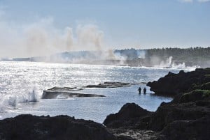 The stunning blowholes at Houma