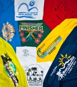 The all-important "Finisher" shirts