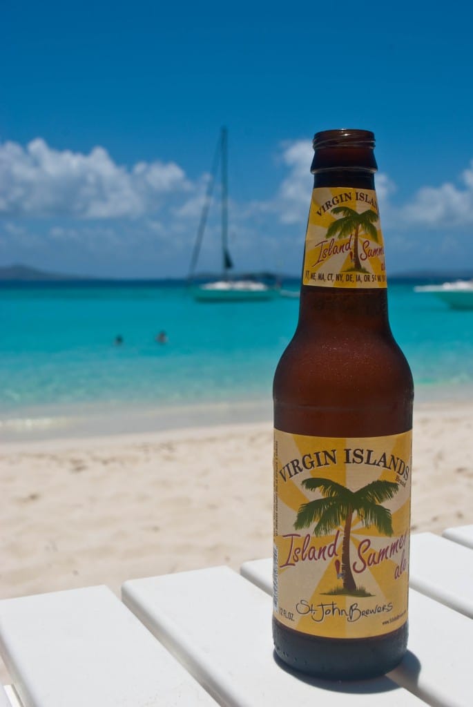The view from a lounge chair on Jost Van Dyke, B.V.I.