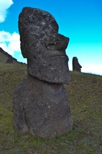 Moai in transit at Rano Raraku