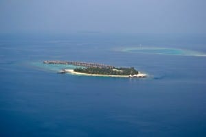 W Maldives from the air