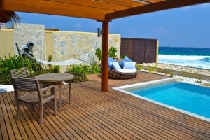 The terrace of our Sheraton Maldives villa