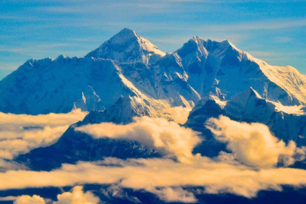 Mount Everest from the Air Kathmandu Nepal