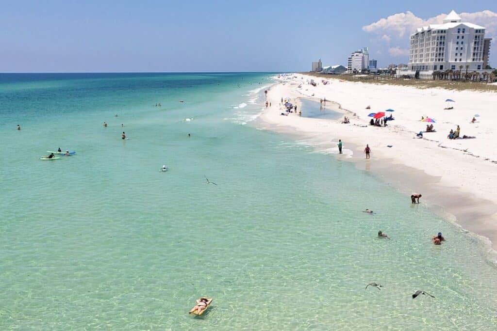Pensacola Beach White Sands Emerald Coast Florida