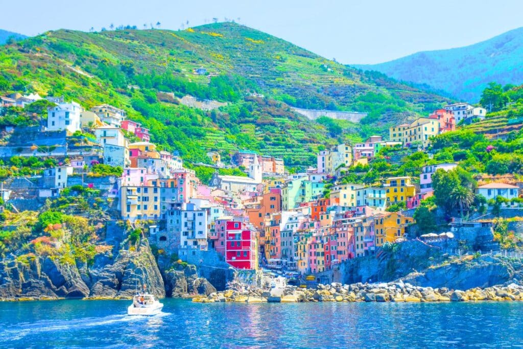 The colorful rambling buildings of Cinque Terre Italy