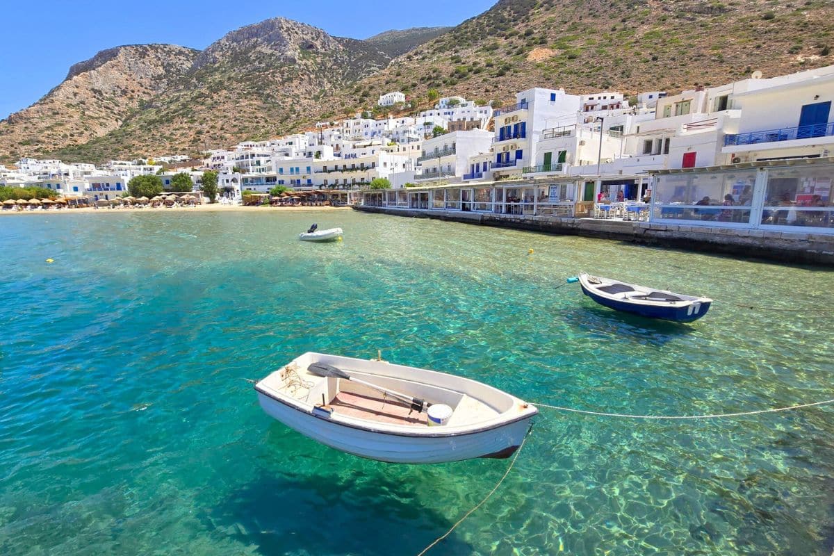 Boat in Kamares Sifnos Greece