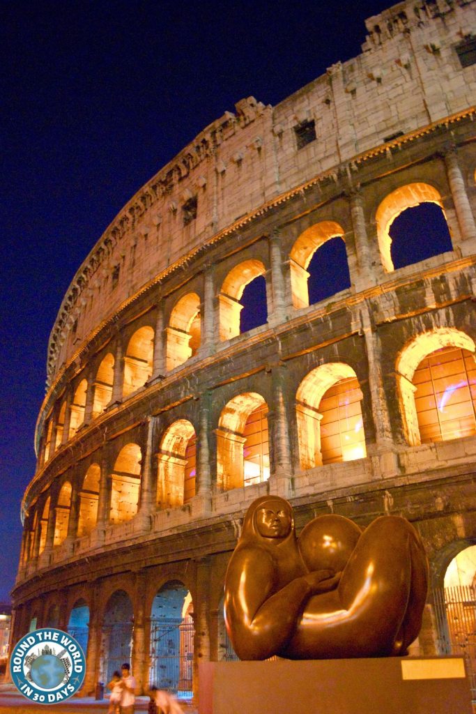 Colosseum at Night Rome Italy