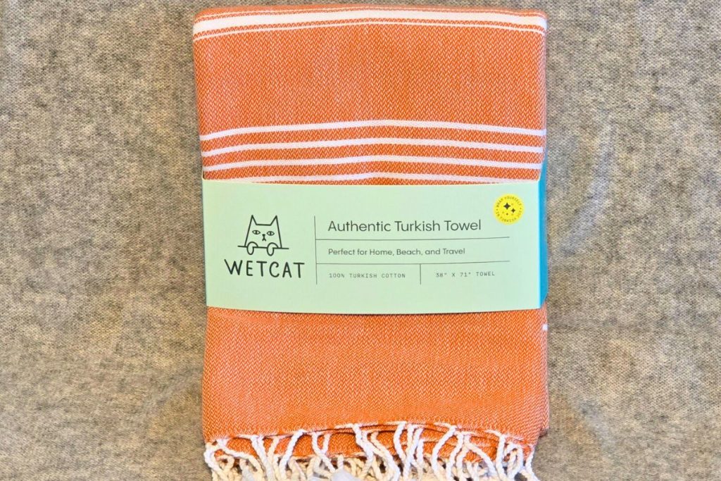 Orange Turkish Travel Towel Gift for Her