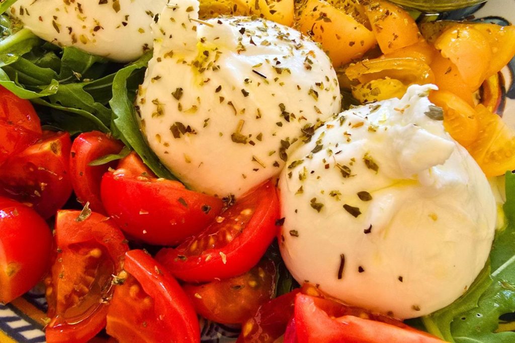 Fresh Burrata in Puglia Italy